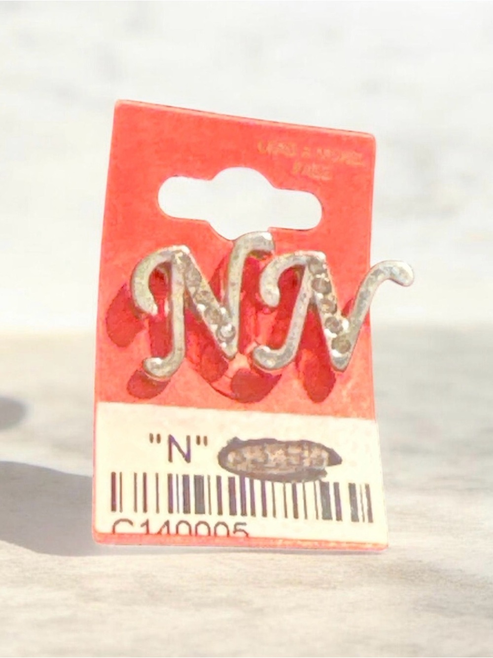 Silver Letter "N" Initial Pin
778